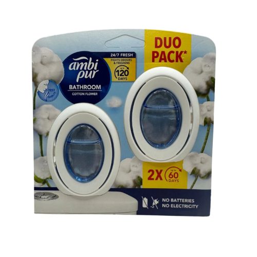 Ambi Pur Bathroom Duo Elektromos Utántöltő Cotton Flower 2 × 7,5 ml