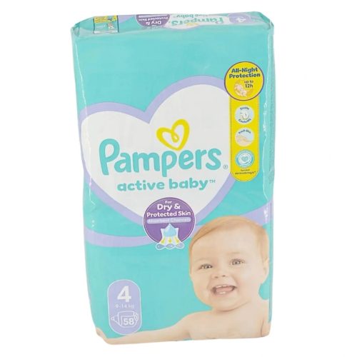 Pampers Active Baby 4 Maxi 9-14 kg 58 db
