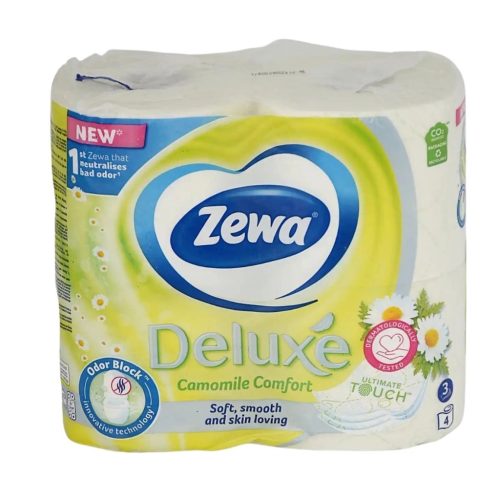 Zewa wc papír, 3 réteg, 4 tekercs, Camomile Comfort