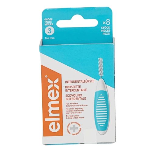 Elmex fogköztisztító kefe 8 db 0,6 mm