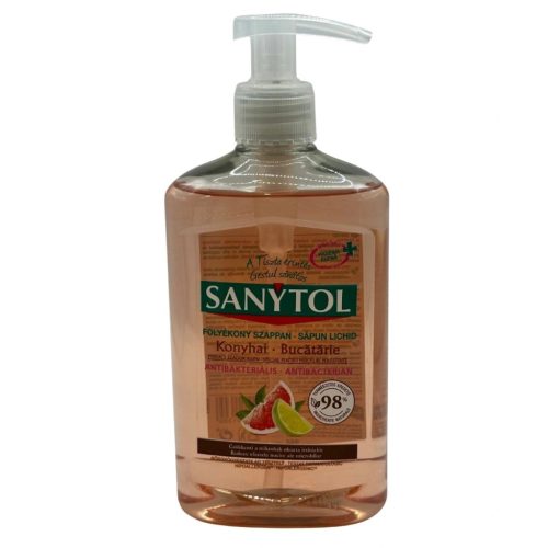 Sanytol antibakteriális folyékony szappan konyhai 250ml grapefruit és lime