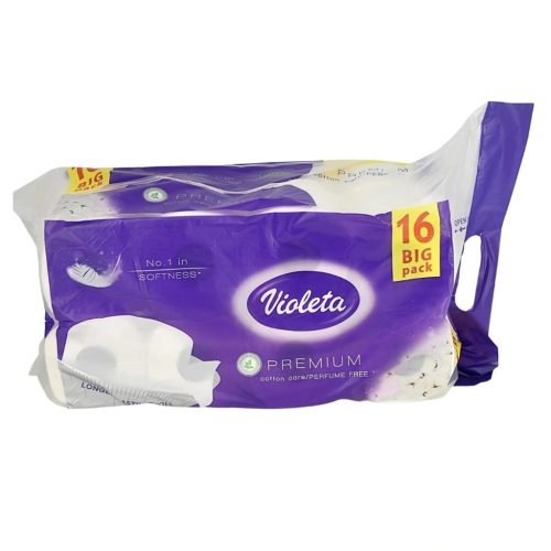 Violeta wc papír, 3 réteg, 16 tekercs, fehér