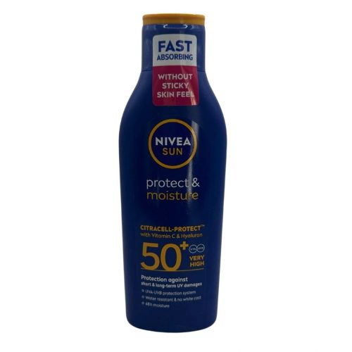 NIVEA SUN FF50 Protect & Moisture Naptej 200 ml