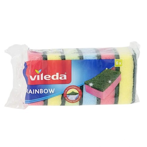 Vileda mosogató szivacs rainbow 6db-os