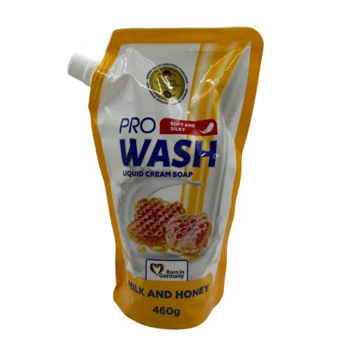 Wash pro folyékony szappan utántöltő 470 ml milk and honey