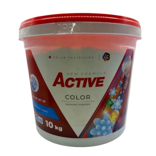 Active mosópor vödrös 10 kg color