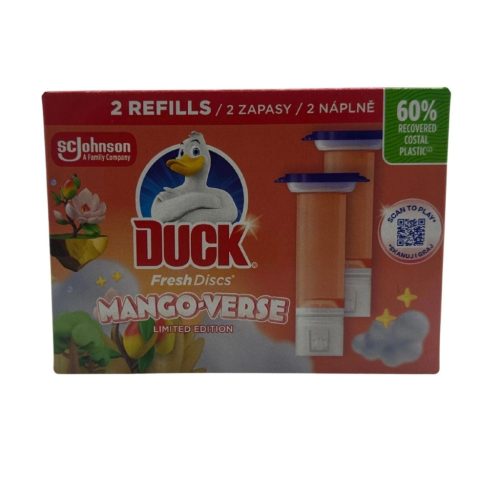 Duck wc öblítő korong utántöltő 2x36 ml mango verse