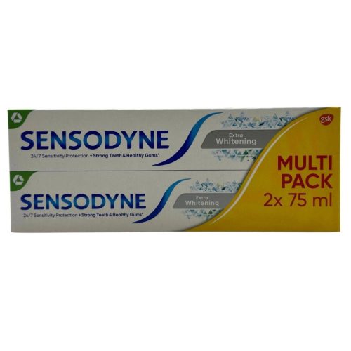 Sensodyne fogkrém 2x75ml Extra whitening