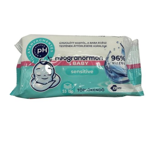 Neogranormon baba törlőkendő 55 db sensitive