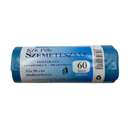 Kék Pille szemeteszsák 60L