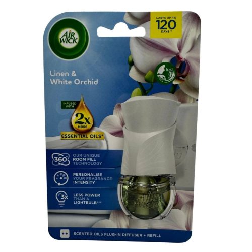 Air Wick elektromos illatosító készülék + ut 19 ml linen&white orchid