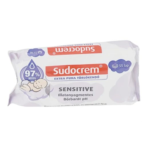 Sudocream törlőkendő 55 lap Sensitive