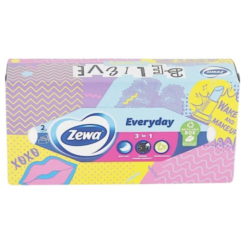 Zewa papirzsebkendő everyday 2rétegű 100db