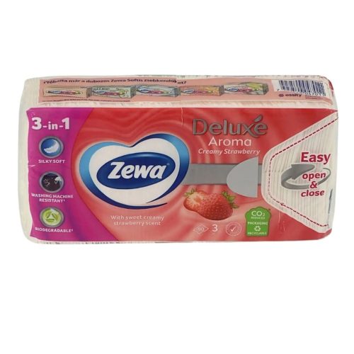 Zewa Deluxe papírzsebkendő 3 réteg,90db, strawberry