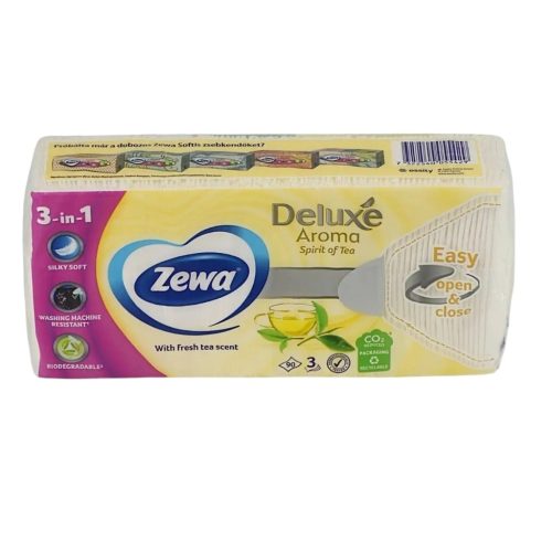 Zewa Deluxe papírzsebkendő 3 rétegű 90 db Spirit Of Tea