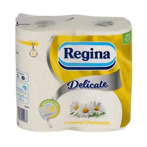 Regina Wc papír, 3 réteg, 4 tekercs, delicate, kamilla