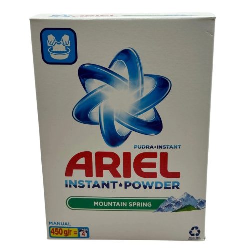 Ariel mosópor dobozos kézi 4 mosás 450 g Mountain Spring