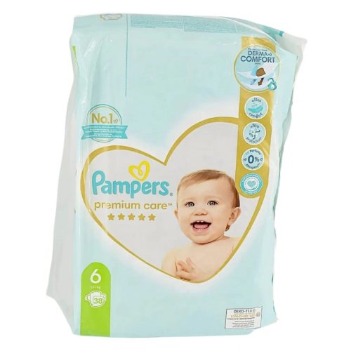 Pampers Premium Care Pelenka, 6 Méret, 38 db, 13kg-18kg