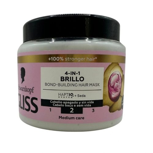 Gliss kur hajmaszk tégelyes 400ml 4in1 brillo