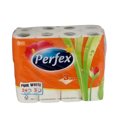Perfex wc papír, 3 réteg, 24 tekercs, pure white