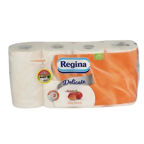 Regina Wc papír 3 réteg, 8 tekercs, barack