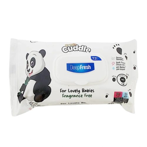 Deep Fresh nedves törlőkendő 72 db for lovely babies Panda