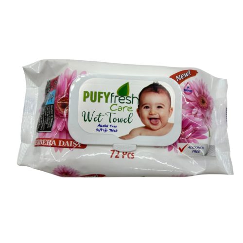 Pufy fresh nedves törlőkendő 72 db gerbera