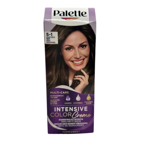 Palette intenzív krémhajfesték 5-1 hűvös vikágosbarna