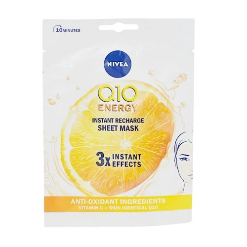 NIVEA Q10 PLUS fátyolmaszk 1 db 10 perces energetizáló