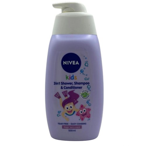 Nivea Kids 2in1 Tusfürdő és Sampon 500 ml lányoknak