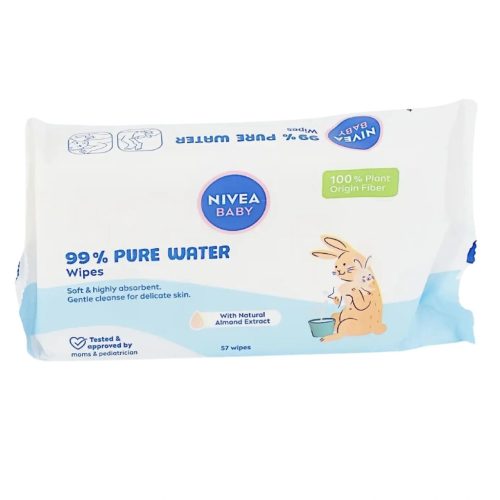 Nivea baby nedves törlőkendő 57db Pure Water