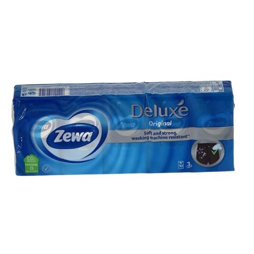 Zewa Deluxe papírzsebkendő 3 réteg, 10x10 db, illatmentes