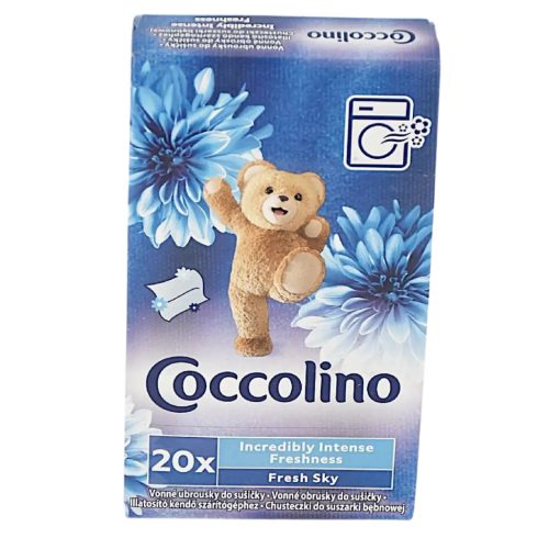 Coccolino illatosító kendő szárítógéphez 20 db-os Fresh Sky
