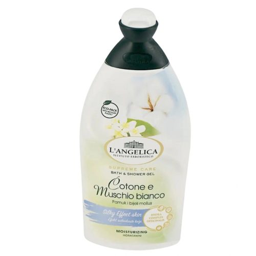 L'Angelica hab&tusfürdő 500 ml pamutkivonattal és fehér pézsma