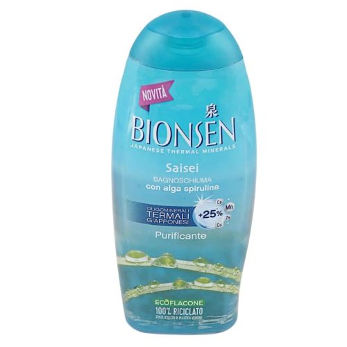 Bionsen Saisei mélytisztító tusfürdő spirulina algával, aktív ásványokkal 650 ml