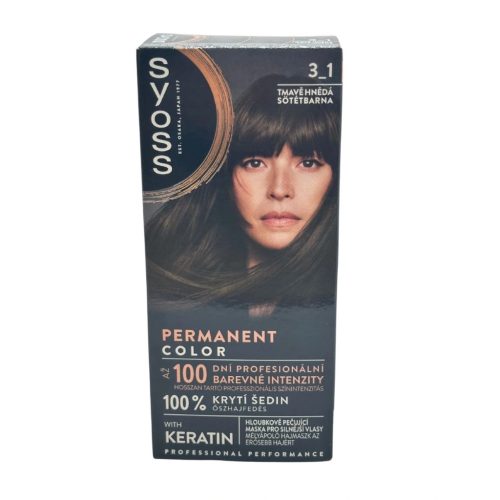 Syoss Color tartós hajfesték 3-1 sötétbarna