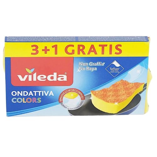 VILEDA Color Pur Active mosogatószivacs 3+1 db