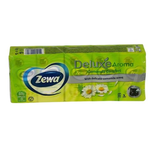 Zewa Deluxe papírzsebkendő 3 réteg, 10x10 db, Kamilla