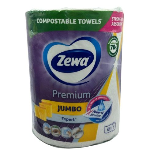 Zewa háztartási papírtörlő 3 rétegű 1 tekercses prémium jumbo